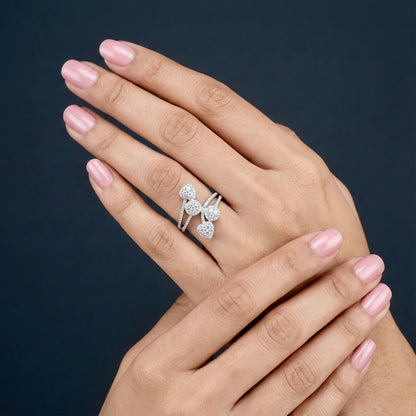 925 Silver Four-Heart Cluster Ring | Premium CZ Statement Ring