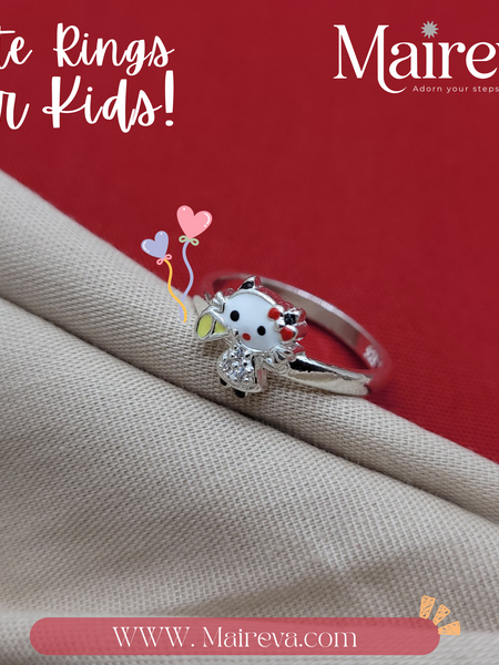 Teddy Diamond Ring - 92.5 SIlver