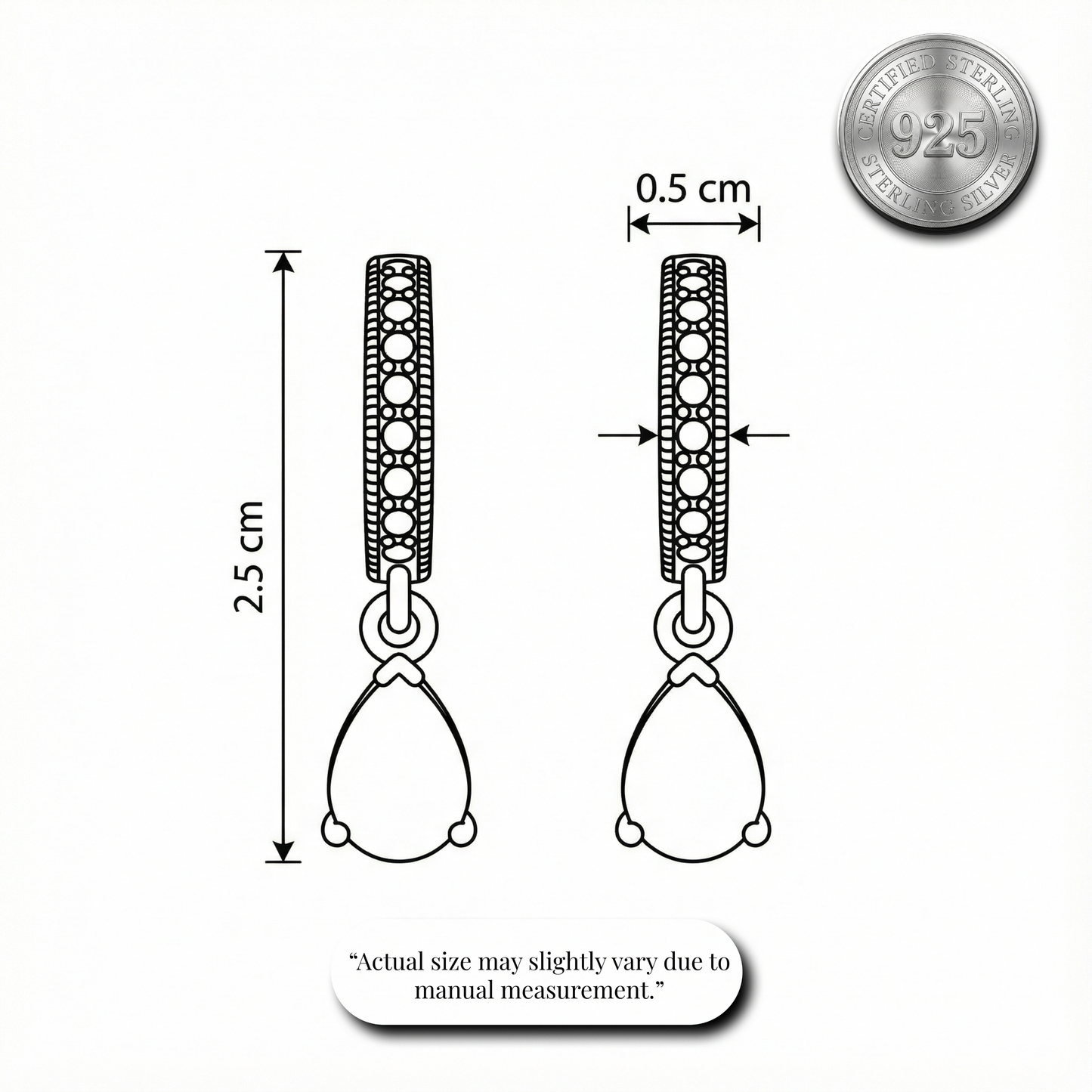 Emerald Green & Marcasite Drop Earrings | Made With Pure 925 Silver