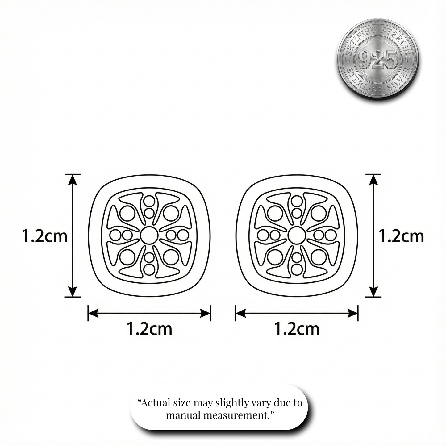 Sapphire Flower Motif Studs | Made With Pure 925 Silver