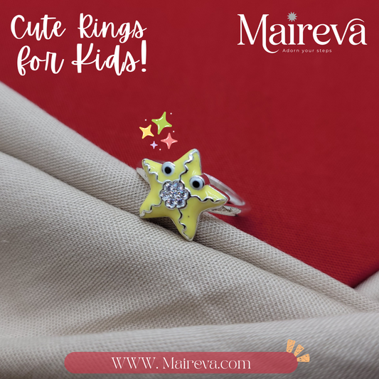 Happy Starfish Ring - 92.5 SIlver