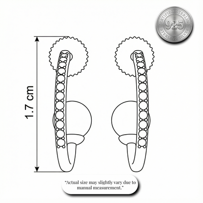 Italian Pearl & Pave Half-Hoops | Made With Pure 925 Silver