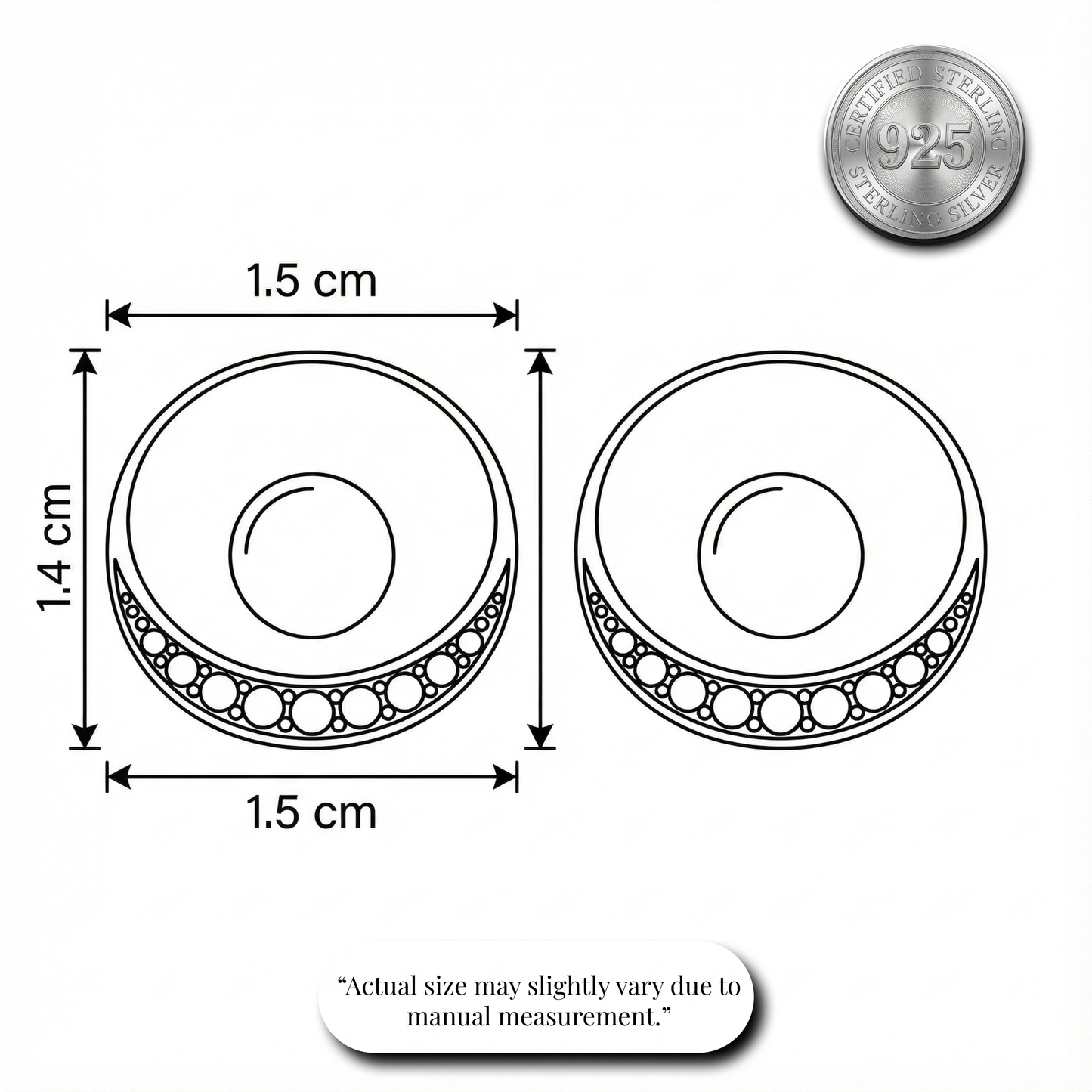 Rose Gold Pearl Orbit Studs | Made With Pure 925 Silver