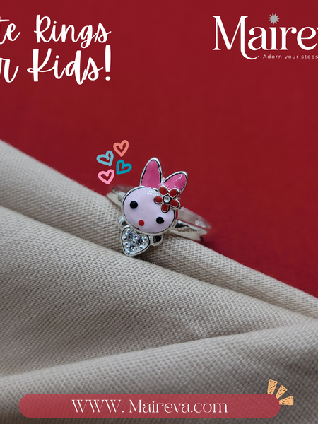 Sweet Bunny Ring - 92.5 Silver
