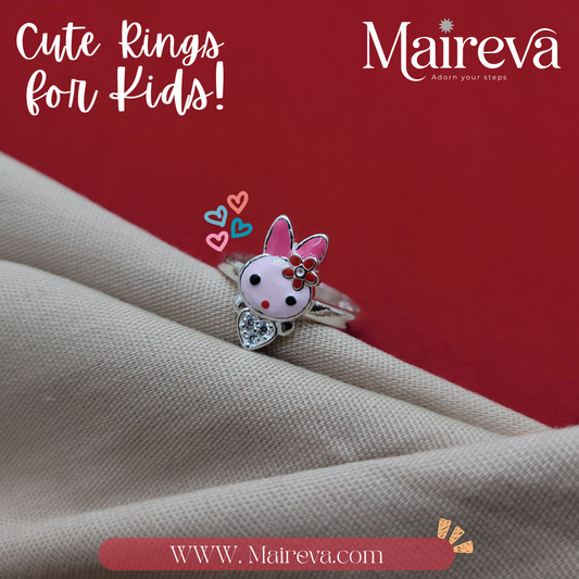 Sweet Bunny Ring - 92.5 Silver