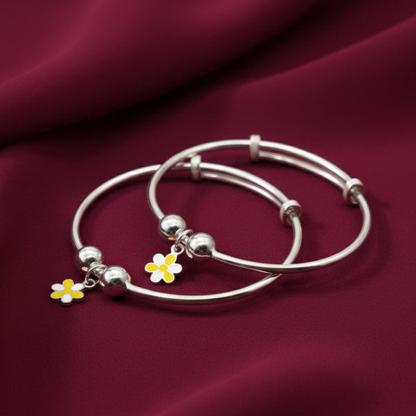 Little Bloom Adjustable Kids Kada Set (13.2g) - 92.5 SIlver
