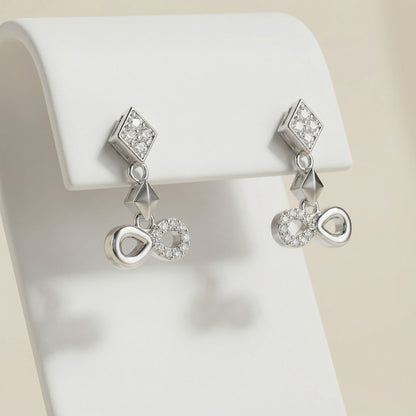 Modern Geometric Link Drop Earrings | Made With Pure 925 Silver