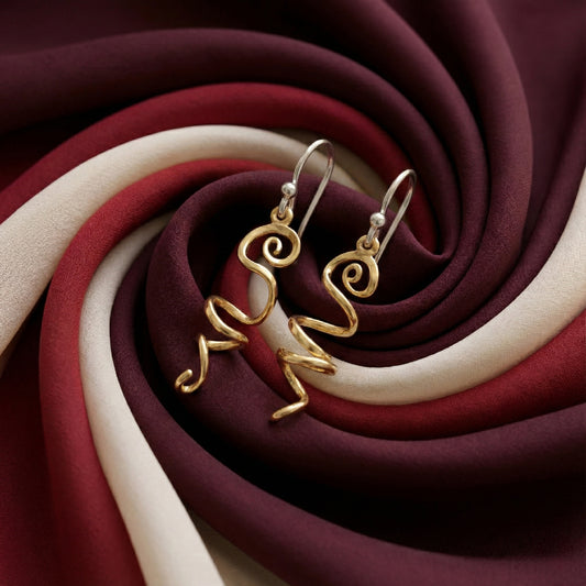 Whimsical Swirl Drop Earrings | Made With Pure 925 Silver
