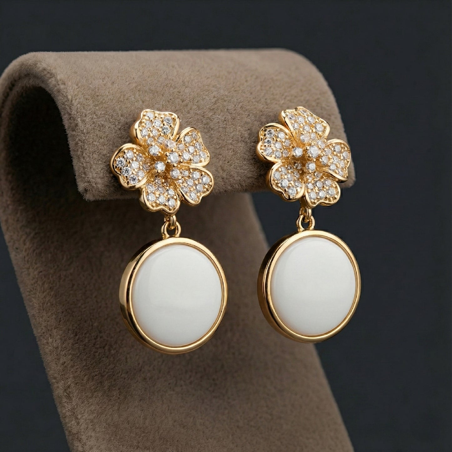 Floral & Enamel Drop Earrings | Made With Pure 925 Silver