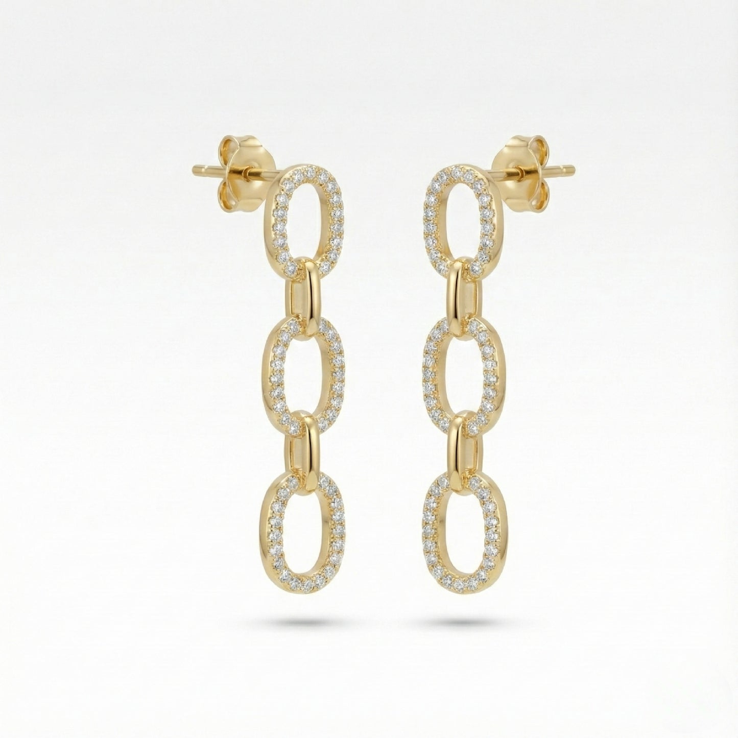 Dazzling Linked Drop Earrings | Made With Pure 925 Silver