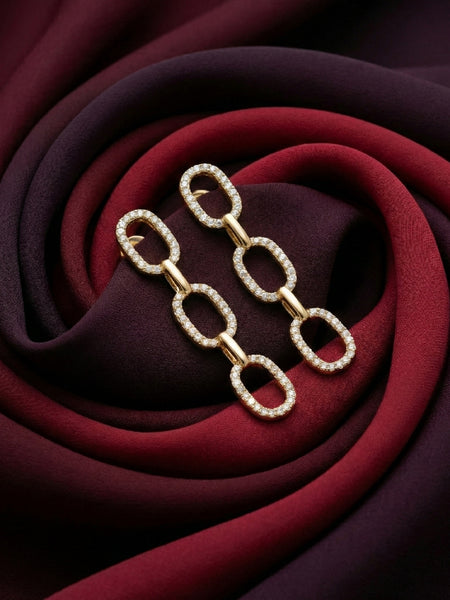 Dazzling Linked Drop Earrings | Made With Pure 925 Silver