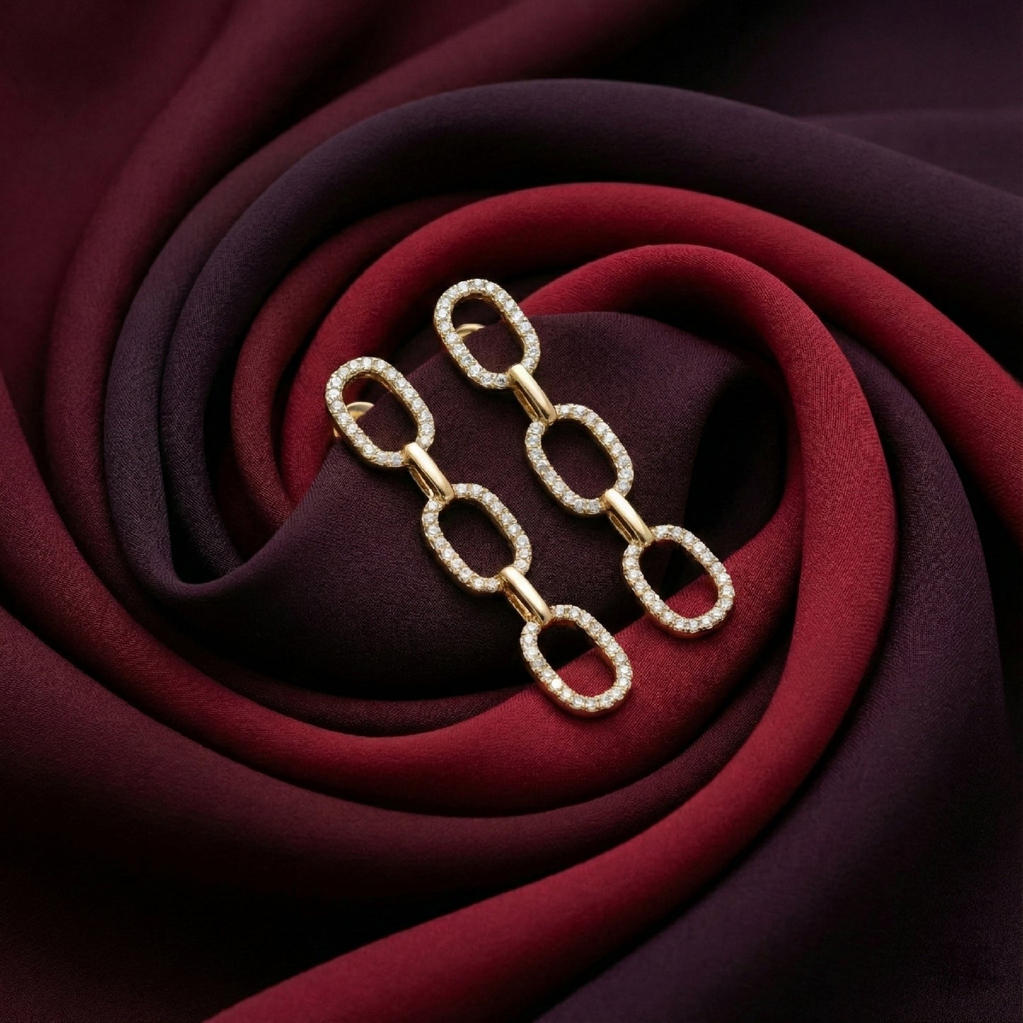 Dazzling Linked Drop Earrings | Made With Pure 925 Silver