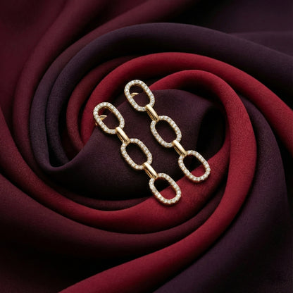 Dazzling Linked Drop Earrings | Made With Pure 925 Silver