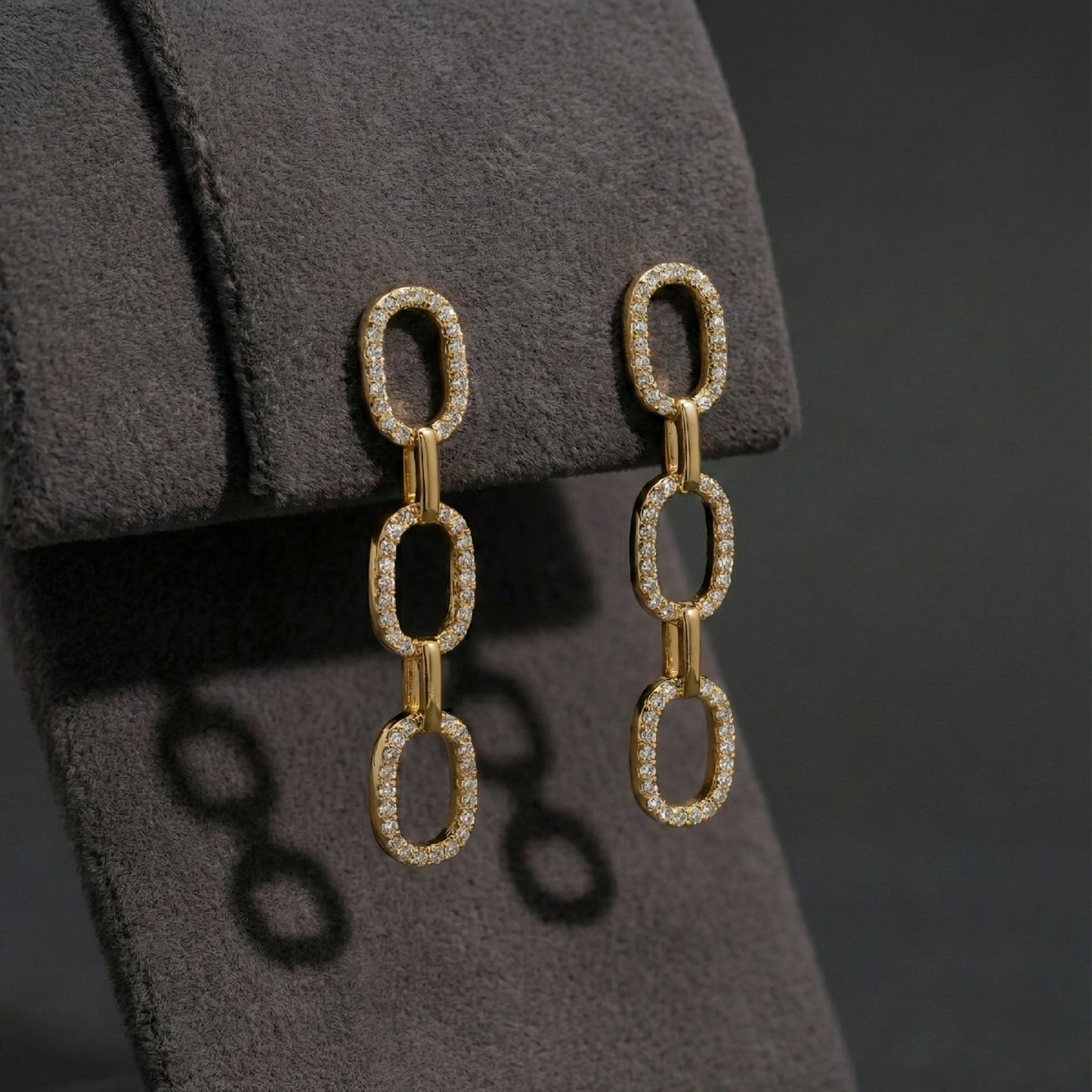 Dazzling Linked Drop Earrings | Made With Pure 925 Silver