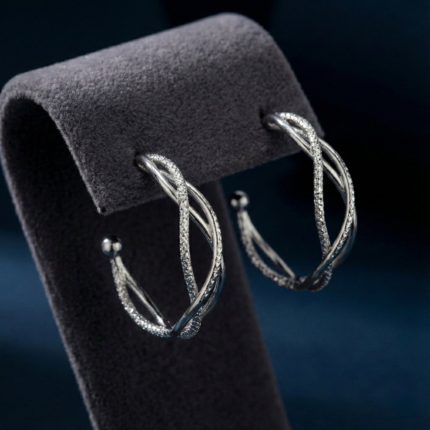 Intertwined Italian Hoop Earrings | Made With Pure 925 Silver