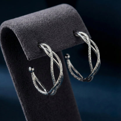 Intertwined Italian Hoop Earrings | Made With Pure 925 Silver