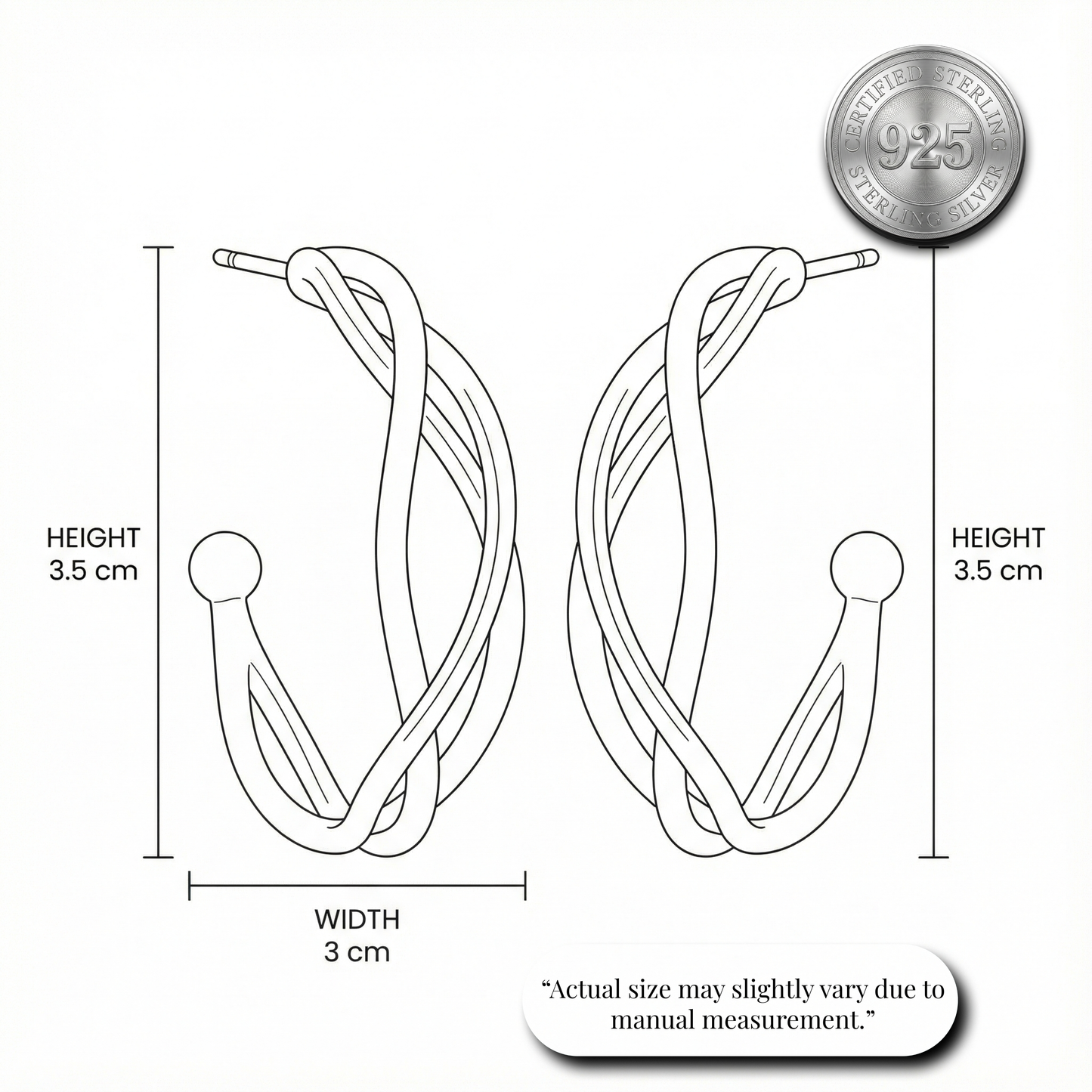 Intertwined Italian Hoop Earrings | Made With Pure 925 Silver