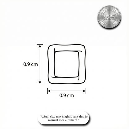 Minimalist Fluid Square Studs | Made With Pure 925 Silver