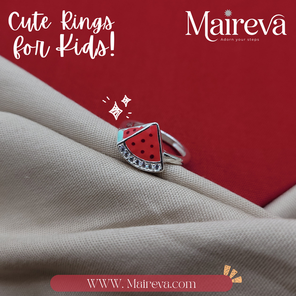 Watermelon Sparkle Ring - 92.5 SIlver