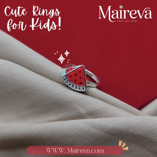 Watermelon Sparkle Ring - 92.5 SIlver