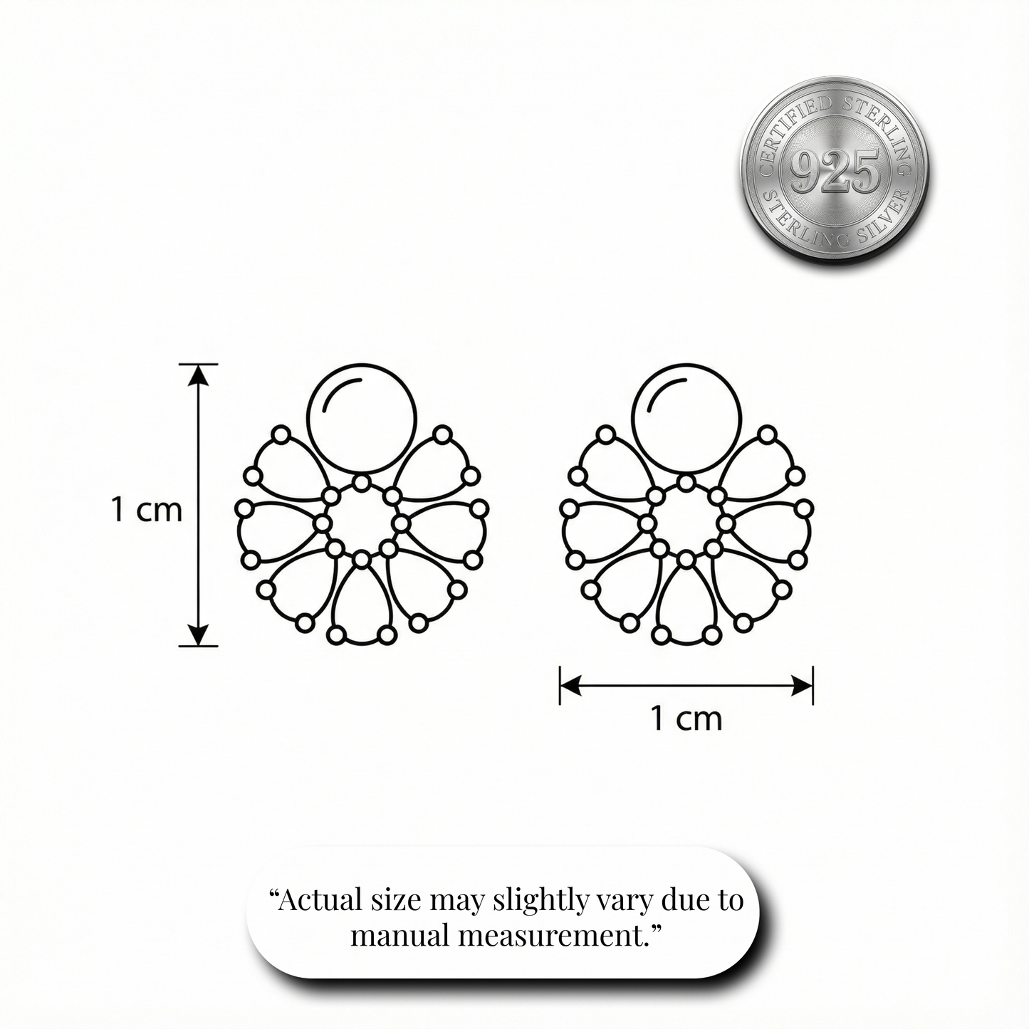 Luminous Pearl & Petal Studs | Made With Pure 925 Silver