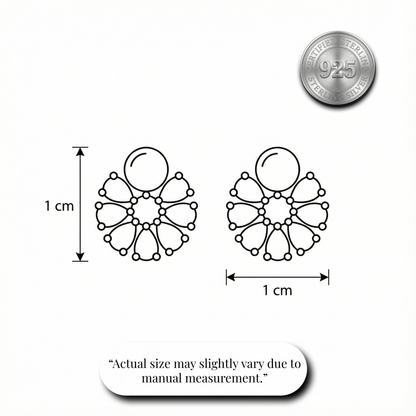 Luminous Pearl & Petal Studs | Made With Pure 925 Silver