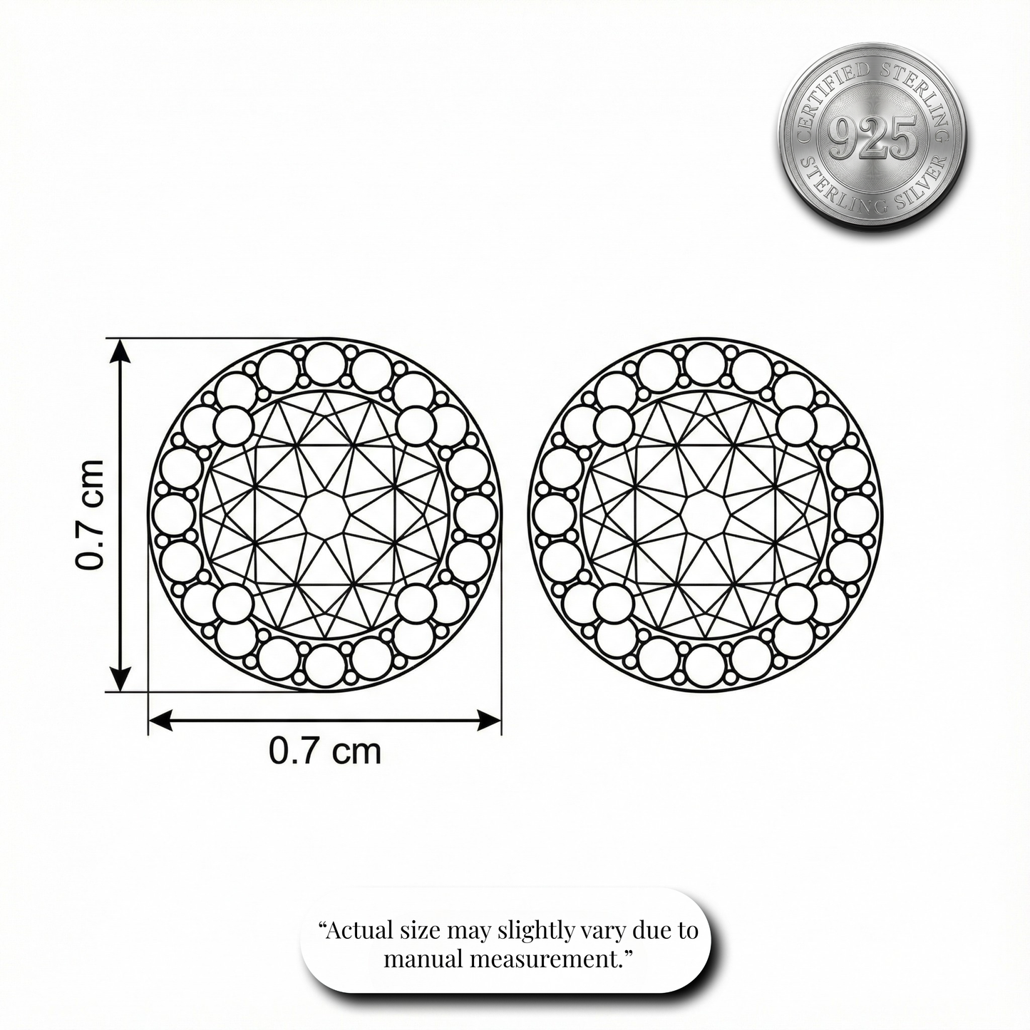 Classic Halo Stud Earrings | Made With Pure 925 Silver