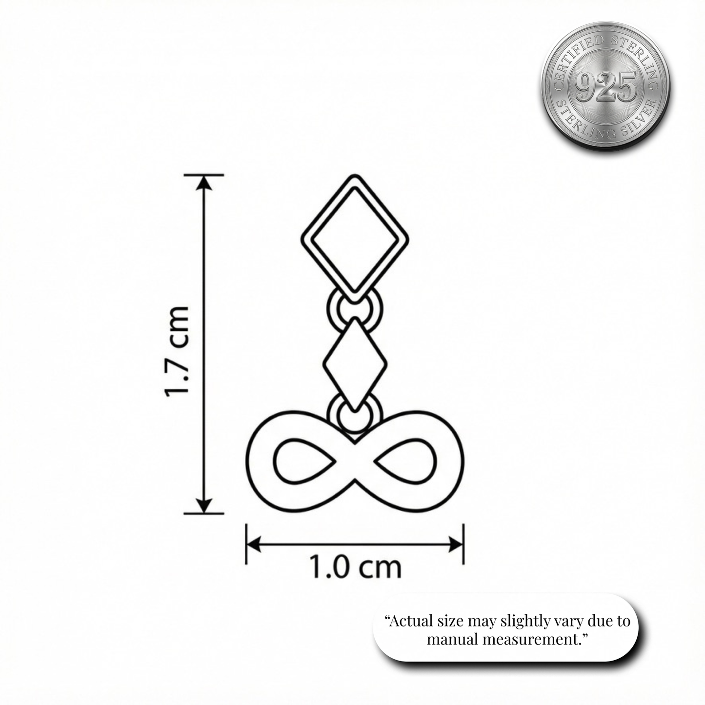 Modern Geometric Link Drop Earrings | Made With Pure 925 Silver