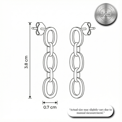 Dazzling Linked Drop Earrings | Made With Pure 925 Silver