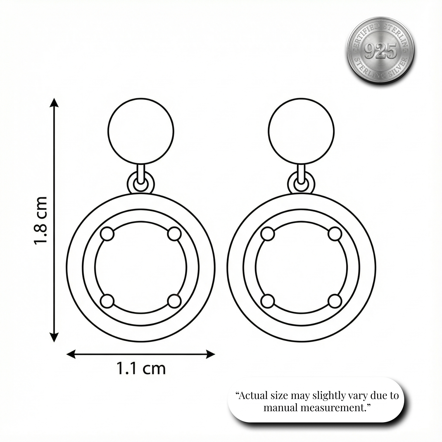 Double Halo Rose Gold Drops | Made With Pure 925 Silver