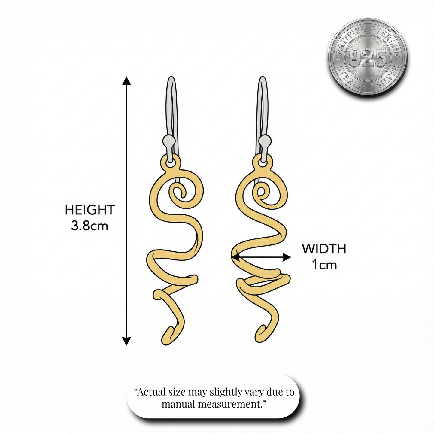Whimsical Swirl Drop Earrings | Made With Pure 925 Silver