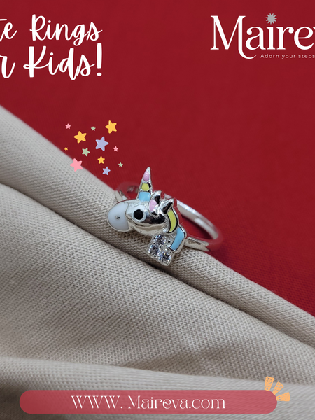 Magical Unicorn Sparkle Ring - 92.5 Silver