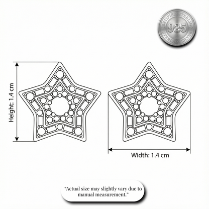 Celestial Starburst Studs | Made With Pure 925 Silver