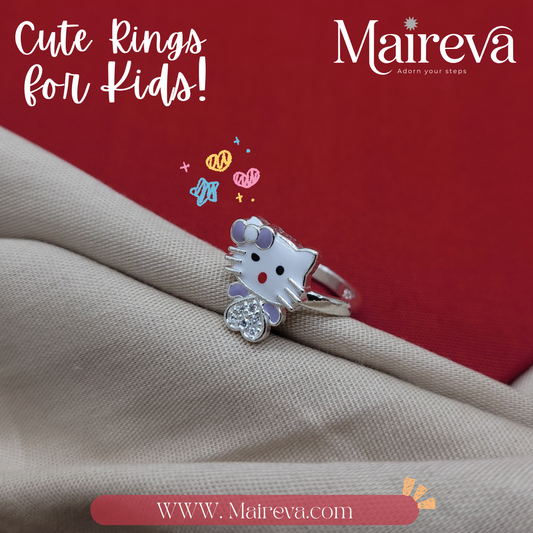 Sweetheart Kitty Ring - 92.5 Silver