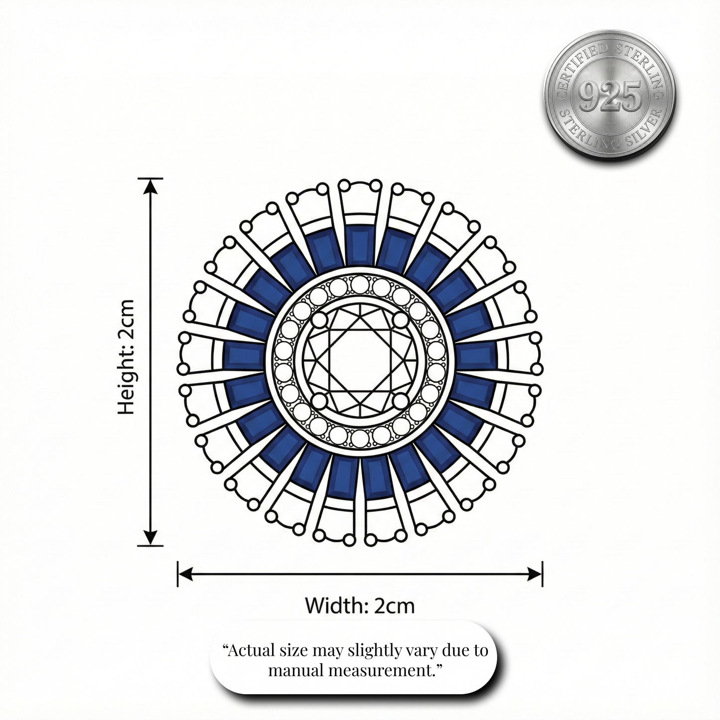 Sapphire Burst Stud Earrings | Made With Pure 925 Silver