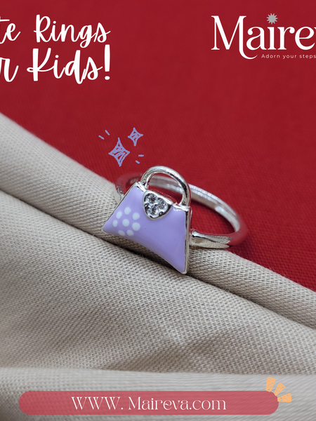 Polka Dot Purse Ring - 92.5 Silver