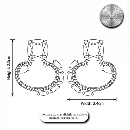 Radiant Yellow Cushion & Pave Hoops | Made With Pure 925 Silver