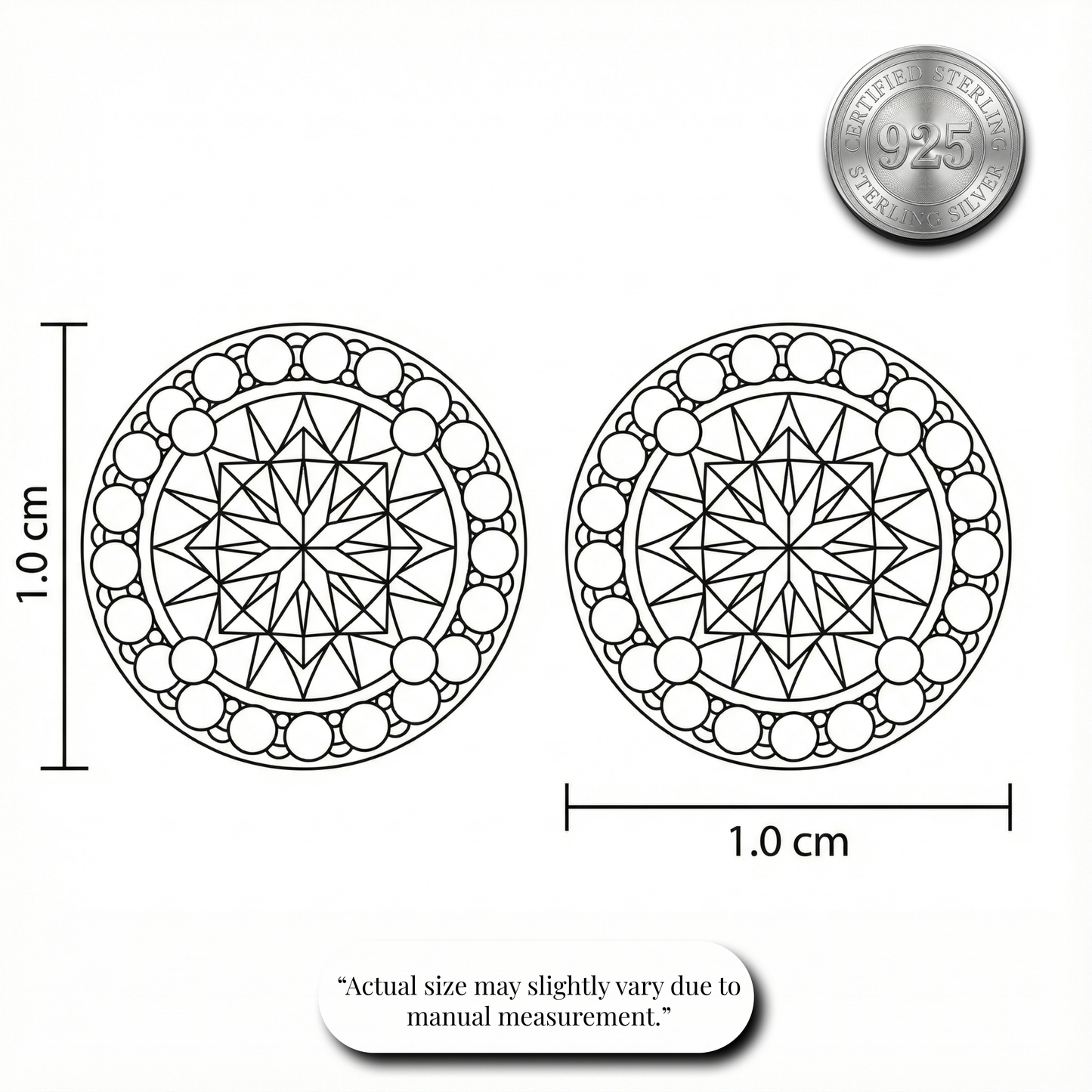 Classic Diamond-Look Halo Studs | Made With Pure 925 Silver