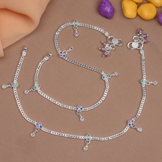 Pankhudi Lightweight Daily Wear Payal for Girls (Anklet)