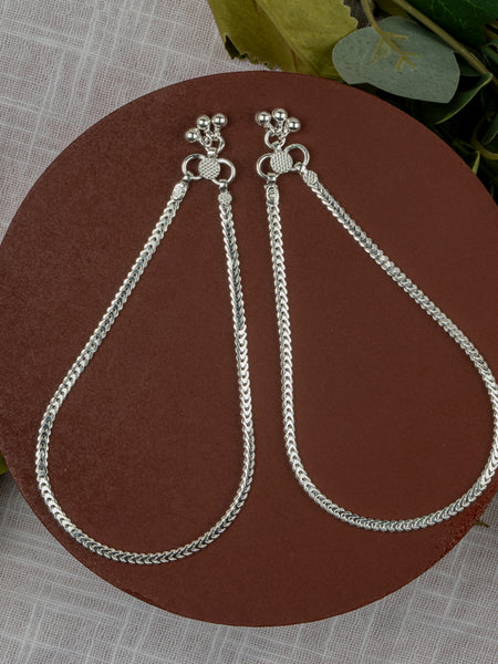 Minimalist Plain Silver Look Payal for Girls – Daily Wear Anklet
