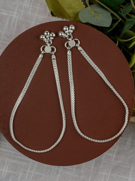 Minimalist Plain Silver Look Payal for Girls – Daily Wear Anklet
