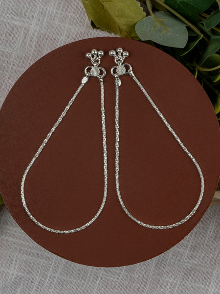 Minimalist Plain Silver Look Payal for Girls – Daily Wear Anklet