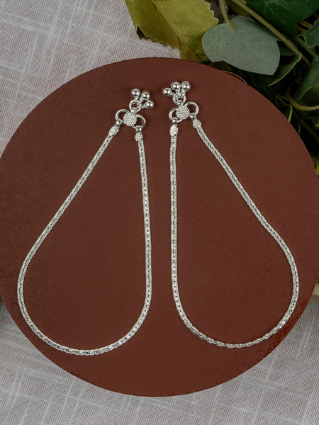 Minimalist Plain Silver Look Payal for Girls – Daily Wear Anklet