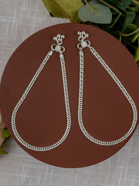Minimalist Plain Silver Look Payal for Girls – Daily Wear Anklet