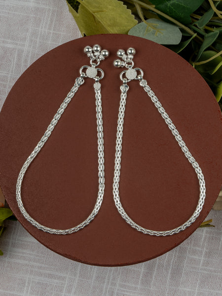 Minimalist Plain Silver Look Payal for Girls – Daily Wear Anklet