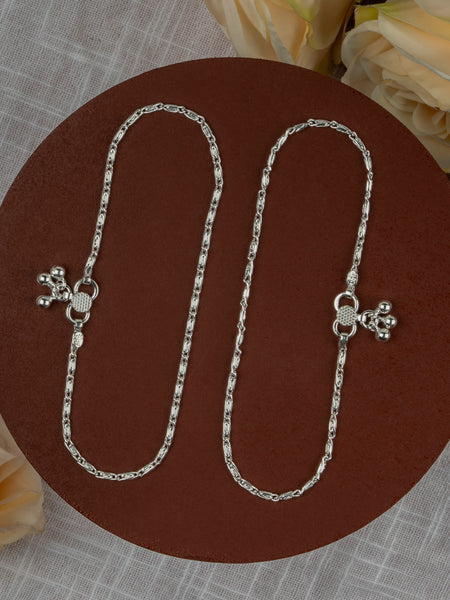 Minimalist Plain Silver Look Payal for Girls – Daily Wear Anklet