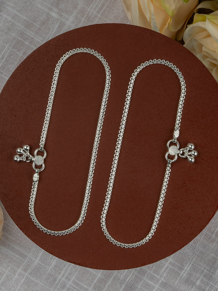 Minimalist Plain Silver Look Payal for Girls – Daily Wear Anklet