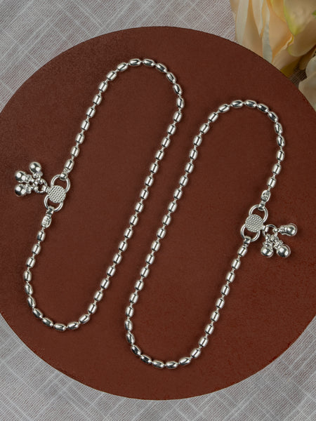 Minimalist Plain Silver Look Payal for Girls – Daily Wear Anklet