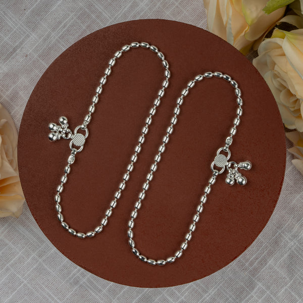 Minimalist Plain Silver Look Payal for Girls – Daily Wear Anklet