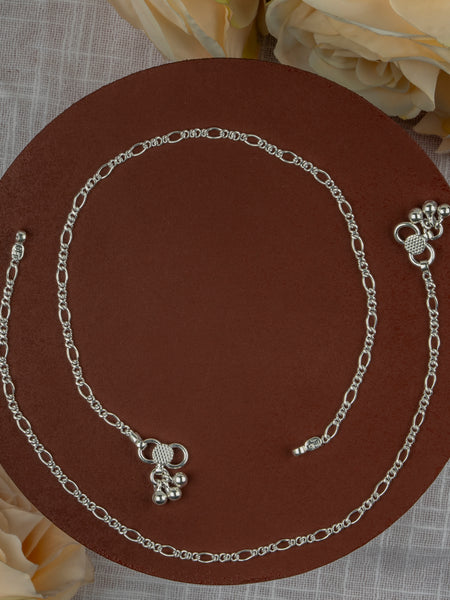 Minimalist Plain Silver Look Payal for Girls – Daily Wear Anklet